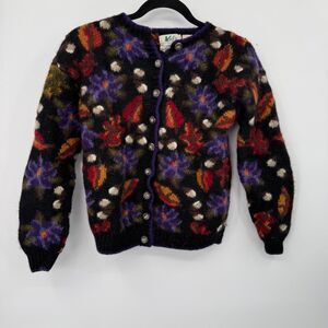 Vintage REI Womens S Sweater Knitted By Hand Cottagecore Boho Grandma Artsy 90s